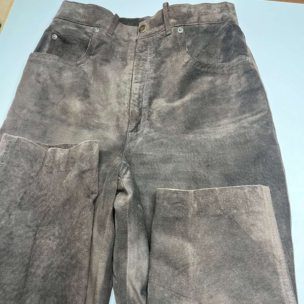 Alan Michael USA brown leather pants size 28